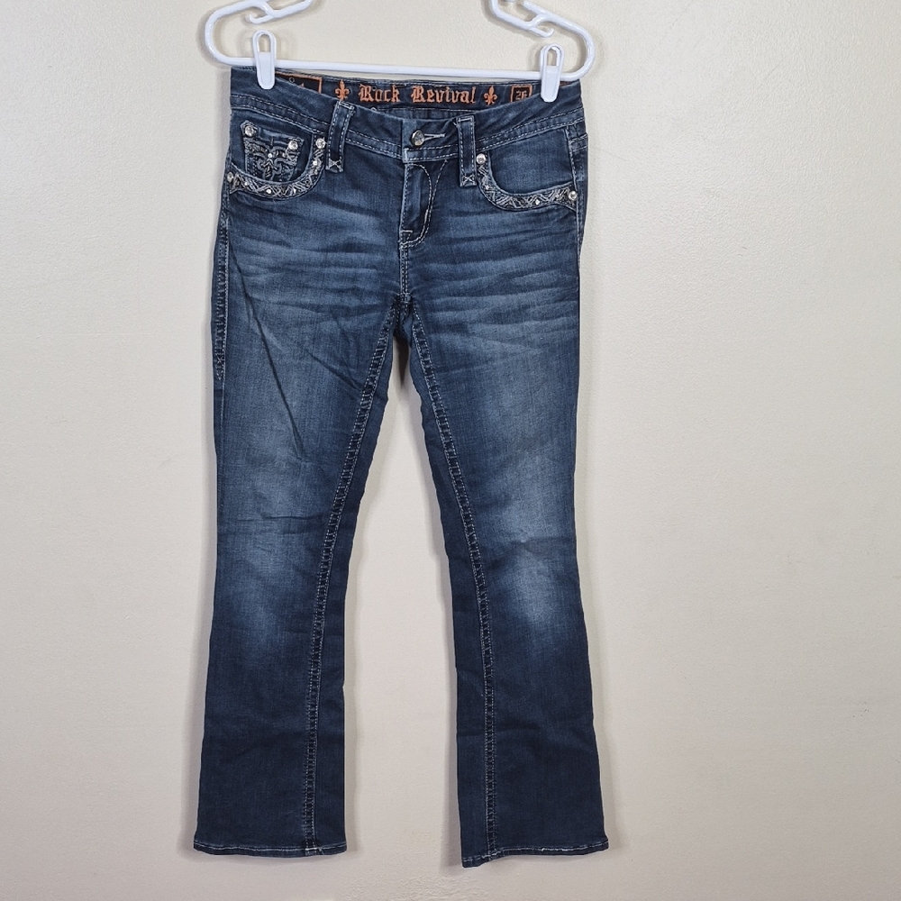 Rock Revival Women's Dark Blue Boot Cut Jeans size 26